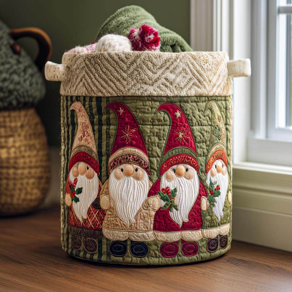 Holiday Glow Quilted Laundry Basket NCU0NNT1565