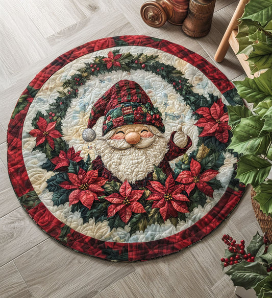 Holiday Hearth Quilt Quilted Round Mat NCU0PT1048