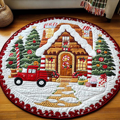 Holiday Hearth Quilted Round Mat NCU0NT1242