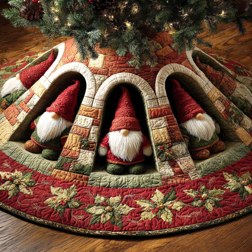 Holiday Hideaway Christmas Quilted Tree Skirt NCU0NTV643