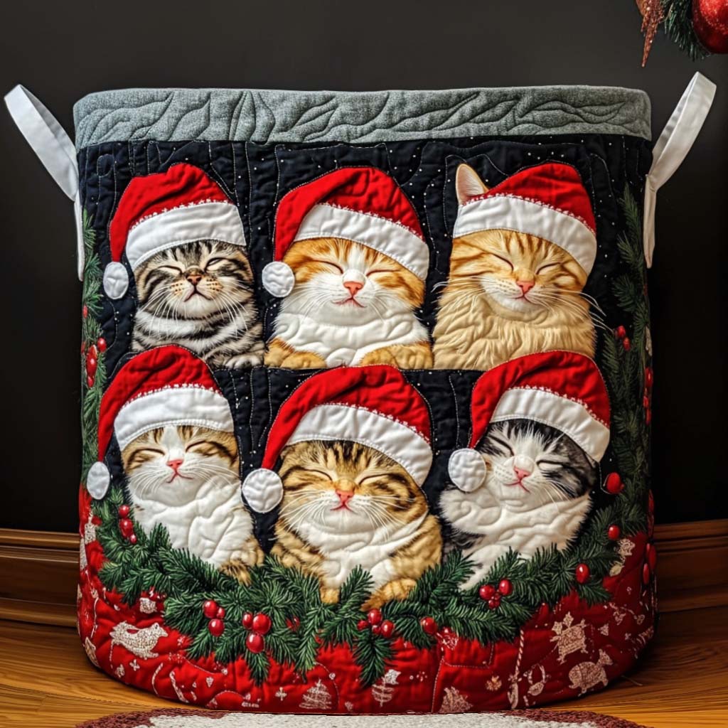 Holiday Hisser Quilted Laundry Basket NCU0NNT2203