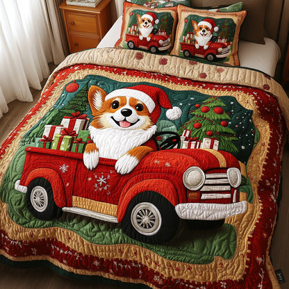 Holiday Joy 3-Piece Quilted Bedding Set NCU0NT2049