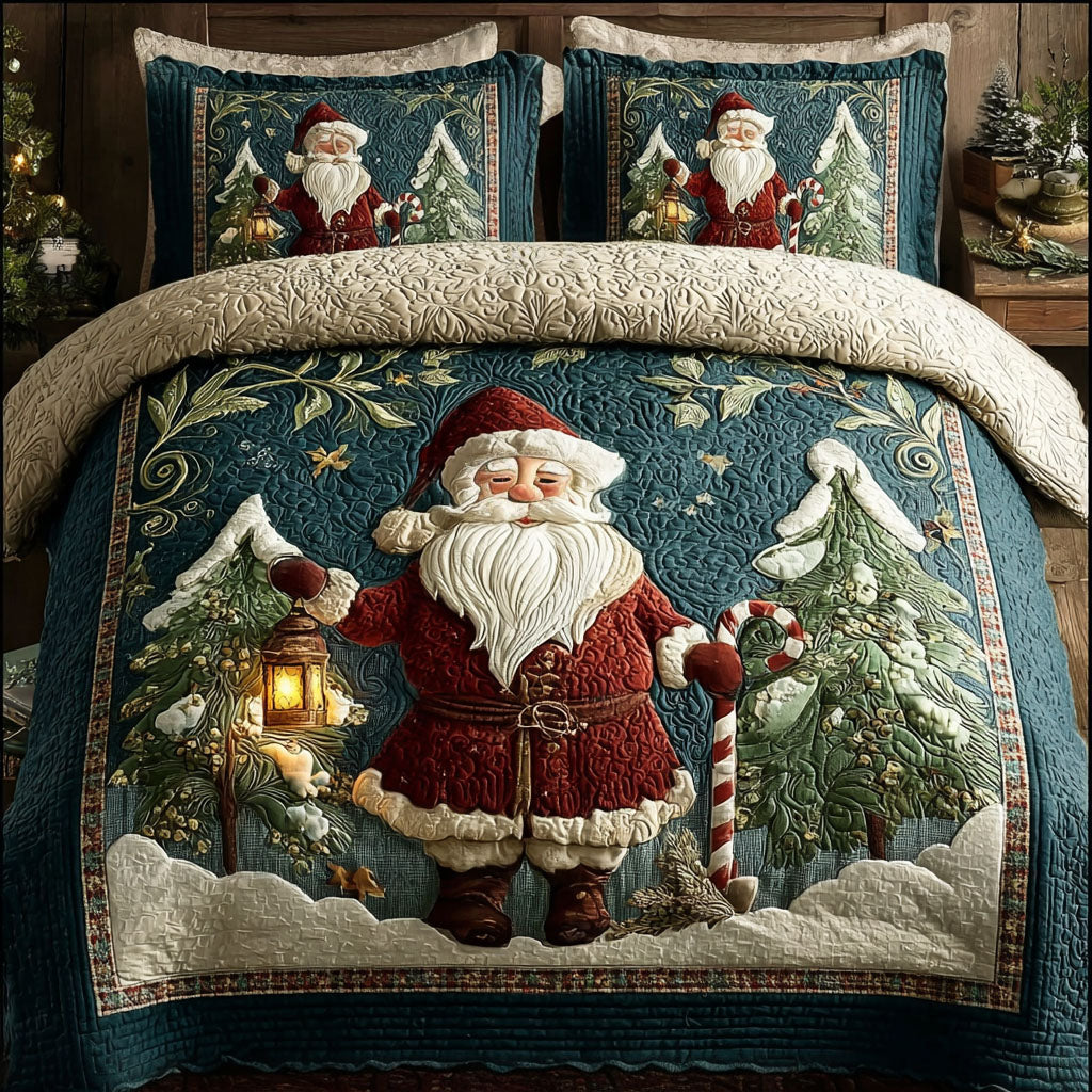 Holiday Lantern Light 3-Piece Quilted Bedding Set NCU0PTT1863