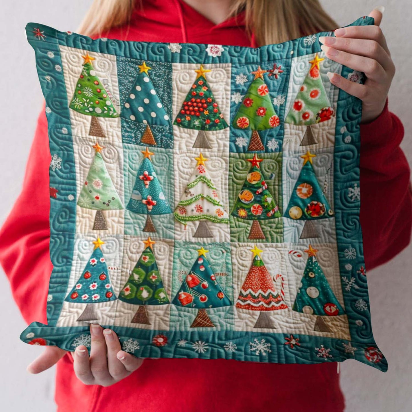 Holiday Lantern Quilted Pillow Case NCU0NT859