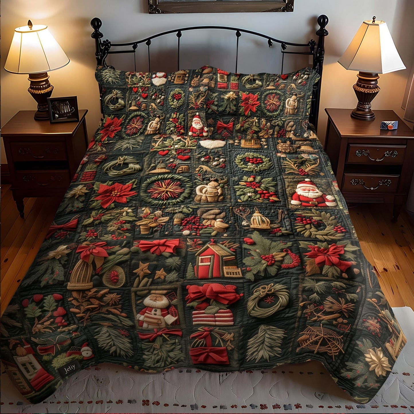 Holiday Magic 3-Piece Quilted Bedding Set NCU0PT2112