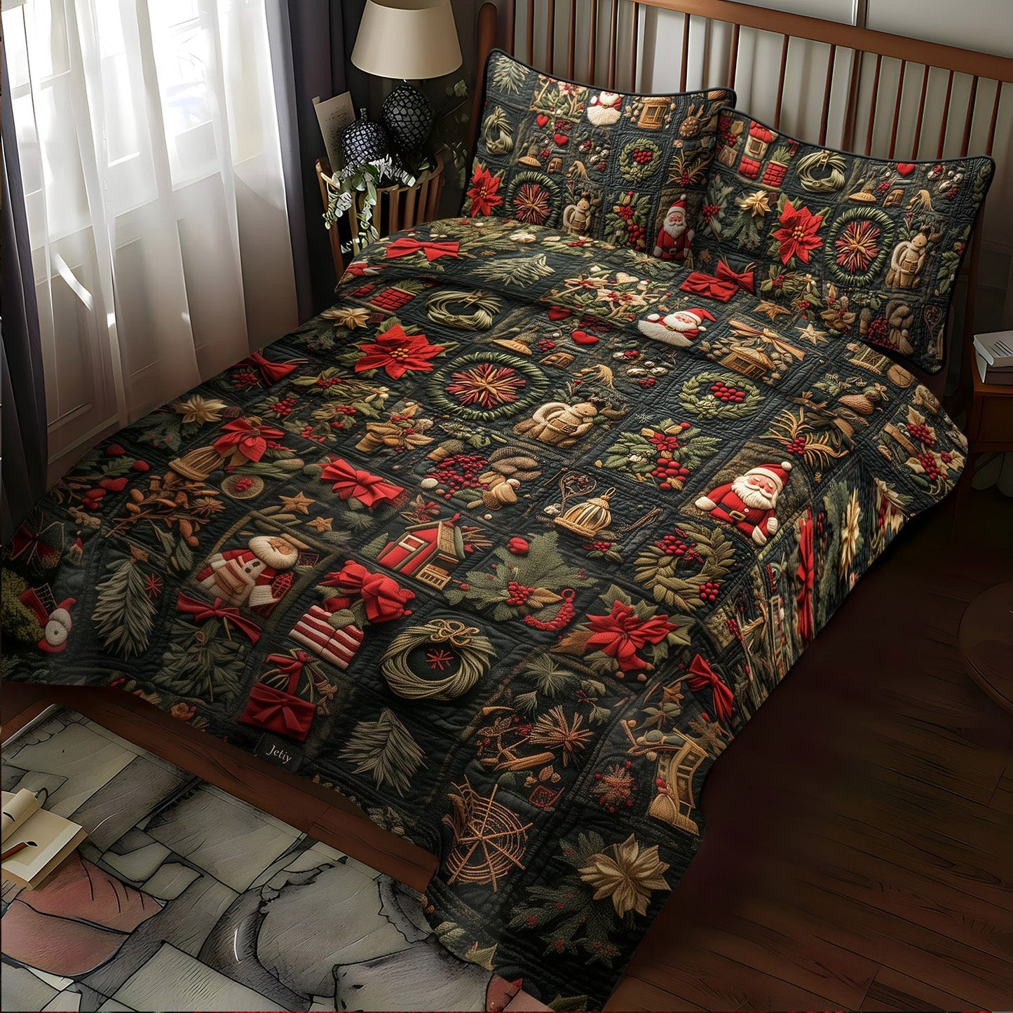 Holiday Magic 3-Piece Quilted Bedding Set NCU0PT2112