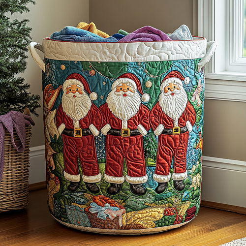 Holiday Magic Quilted Laundry Basket NCU0DDK989