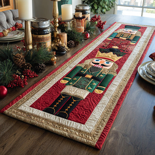 Holiday Nutcracker Quilted Table Runner NCU0DV884