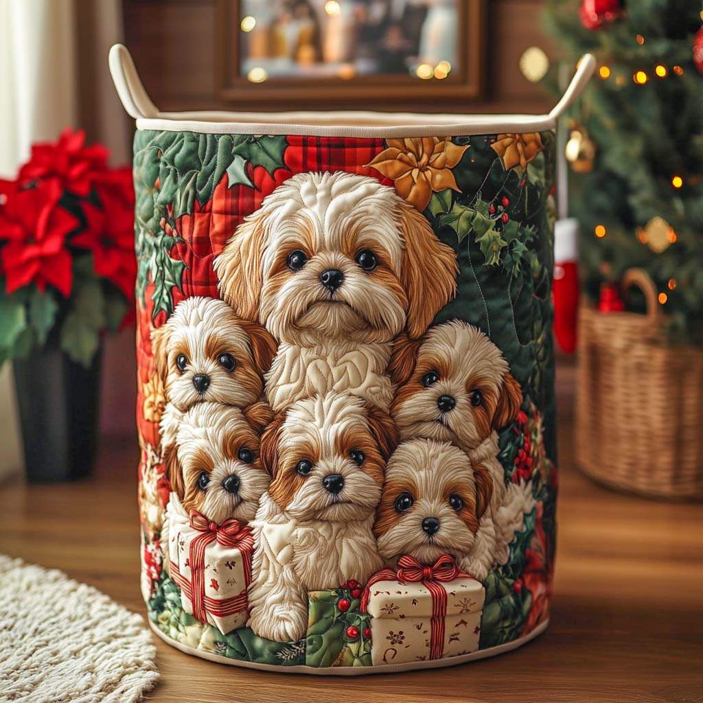 Holiday Pals Quilted Laundry Basket NCU0NXD738