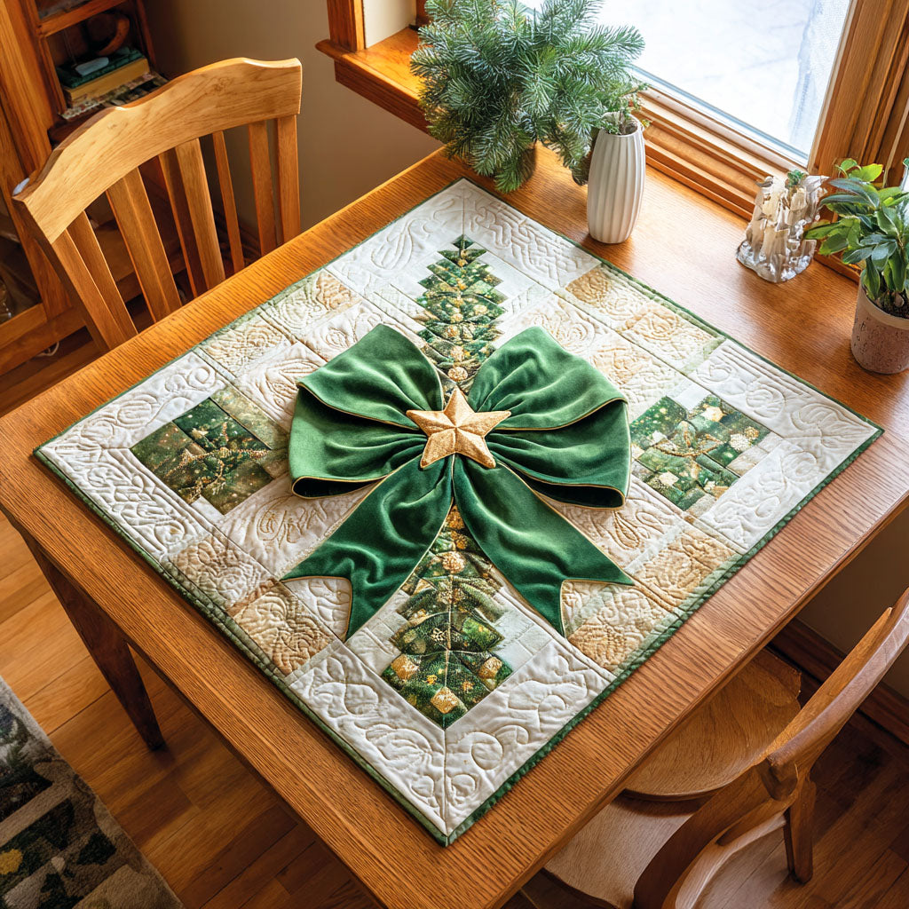 Holiday Pine Wrap Quilted Table Topper NCU0NTD251