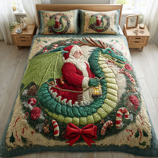 Holiday Scales 3-Piece Quilted Bedding Set NCU0NTD548