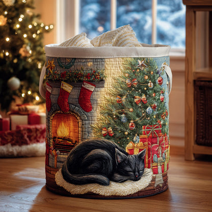 Holiday Snooze Quilted Laundry Basket NCU0PVL690