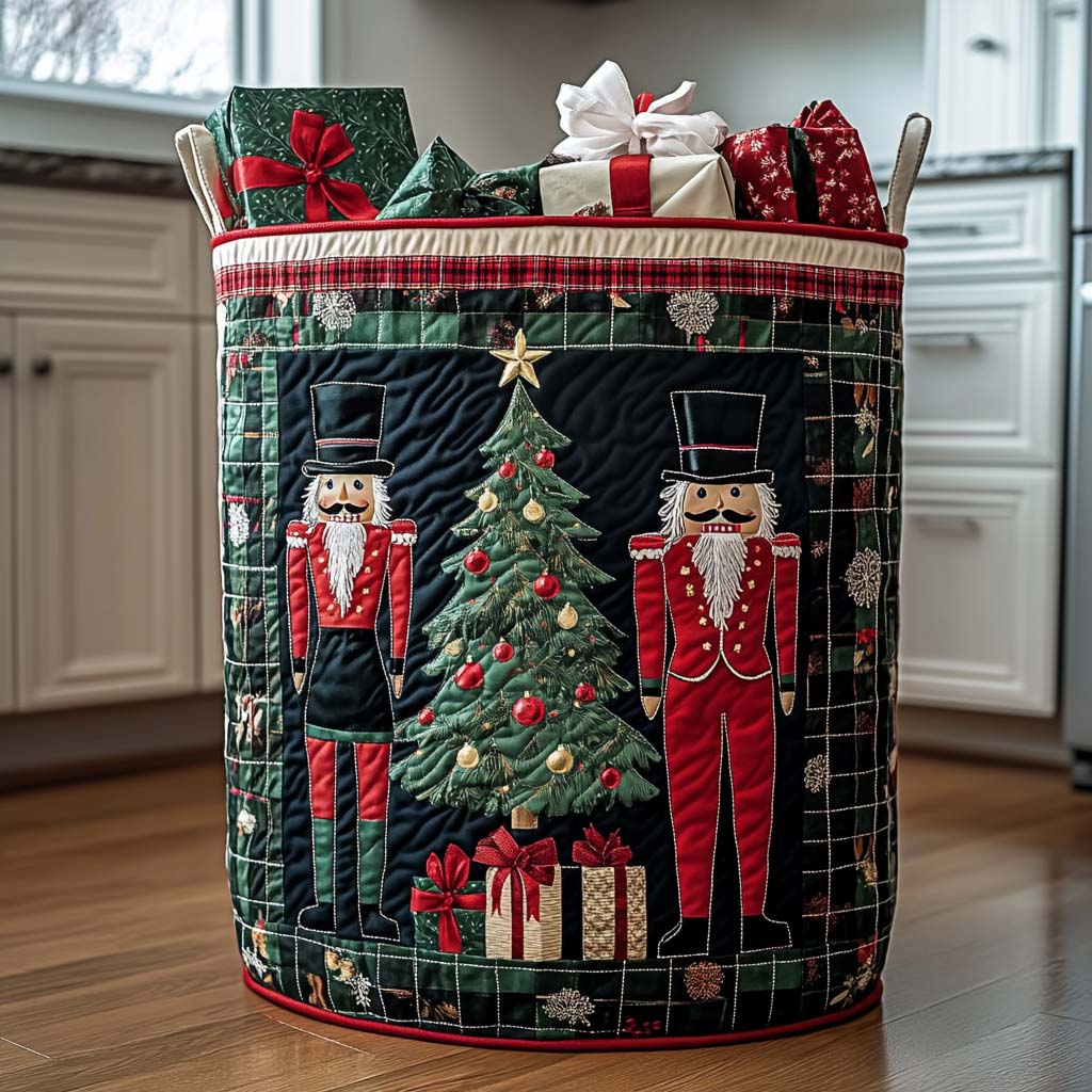 Holiday Soldiers Quilted Laundry Basket NCU0DQQ004