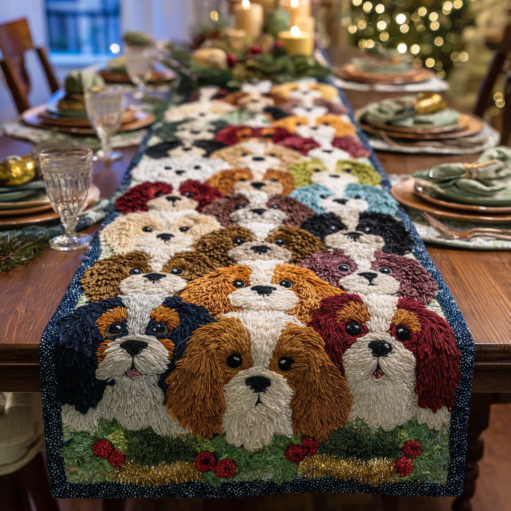Holiday Spaniel Quilted Table Runner NCU0HNH548