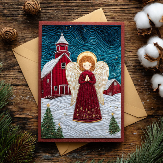 Holiday Star Quilted Fabric Postcard NCU0DDK1906