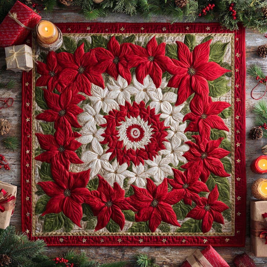 Holiday Starburst Quilted Table Topper NCU0NXD228