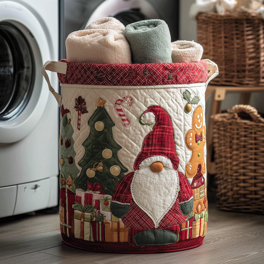 Holiday Sweet Quilted Laundry Basket NCU0TH3148