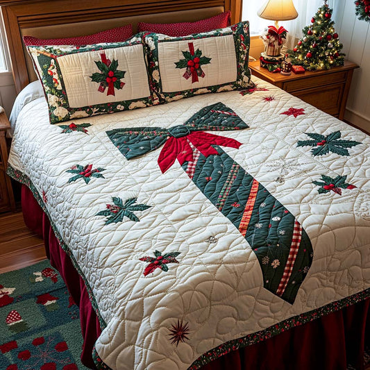 Holiday Tie 3-Piece Quilted Bedding Set NCU0NXD270