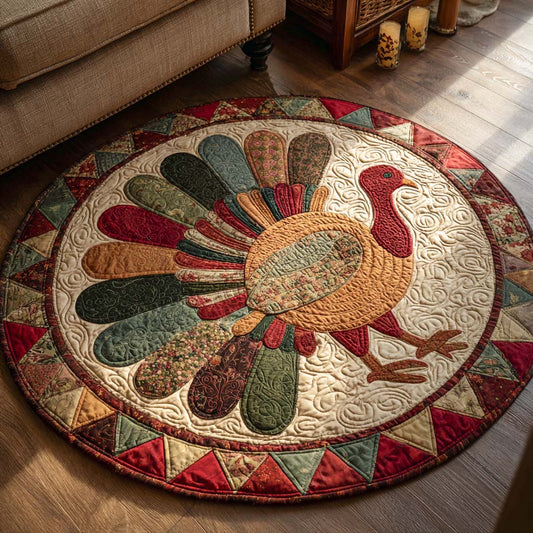 Holiday Turkey Quilted Round Mat NCU0NNT1891