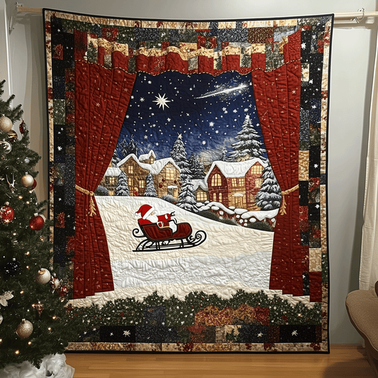 Holiday Village Scene Quilted Blanket NCU0TH2112