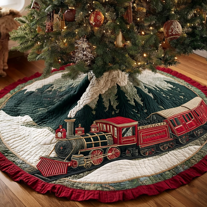 Holiday Voyage Christmas Quilted Tree Skirt NCU0DDK1757