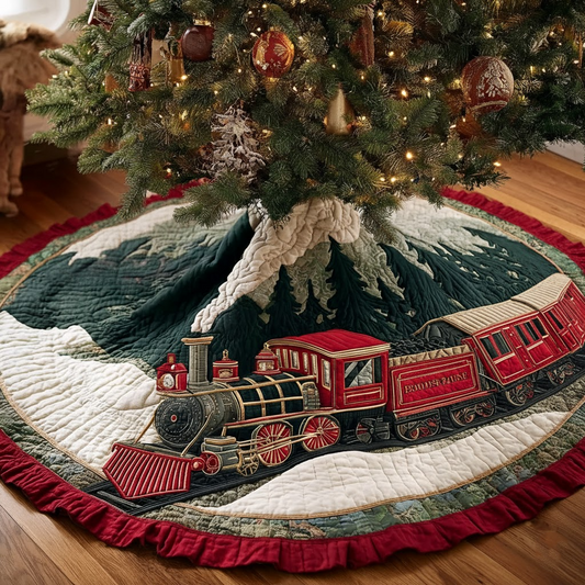 Holiday Voyage Christmas Quilted Tree Skirt NCU0DDK1757