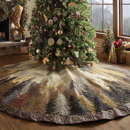 Holiday Woodland Glow Christmas Quilted Tree Skirt NCU0DV1463