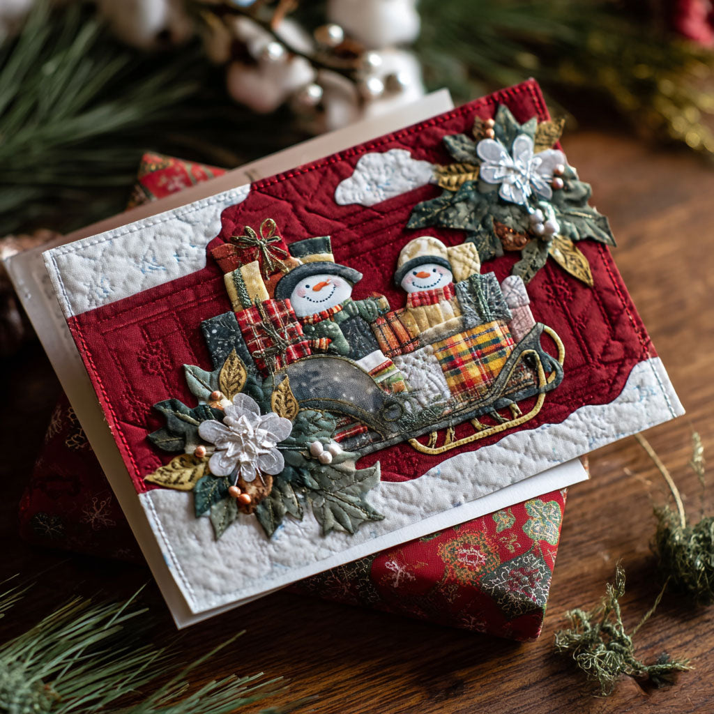 Holiday Woods Quilted Fabric Postcard NCU0PTT2296