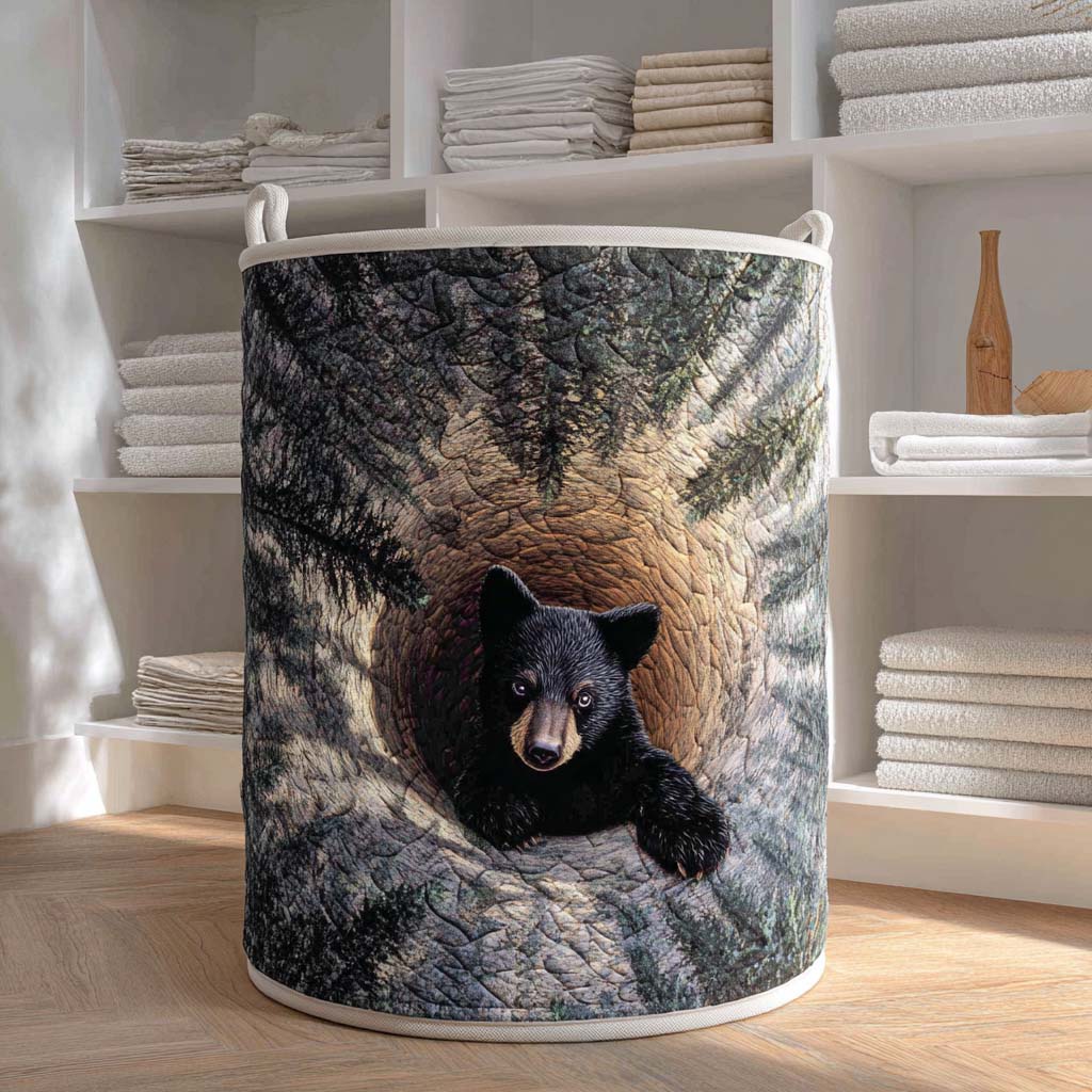 Hollow Watch Quilted Laundry Basket NCU0NXD507