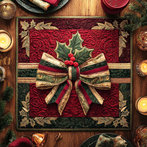 Holly Embrace Quilted Table Topper NCU0NTV100