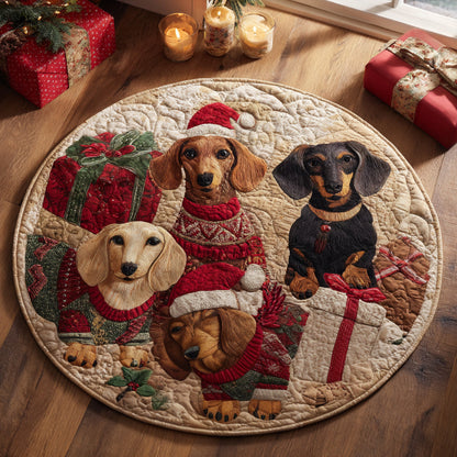 Holly Hound Quilted Round Mat NCU0DV1245