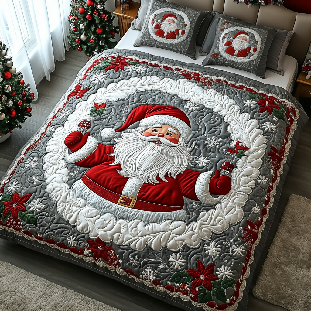 Holly Jolly Night Quilted Bedding Set NCU0DV1945