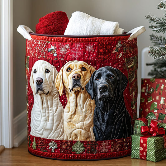 Holly Lab Joy Quilted Laundry Basket NCU0PTT1258