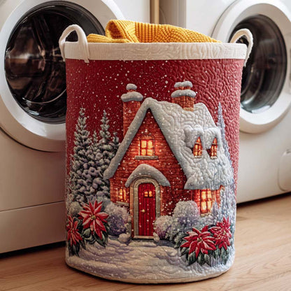Holly Night Quilted Laundry Basket NCU0NTD132