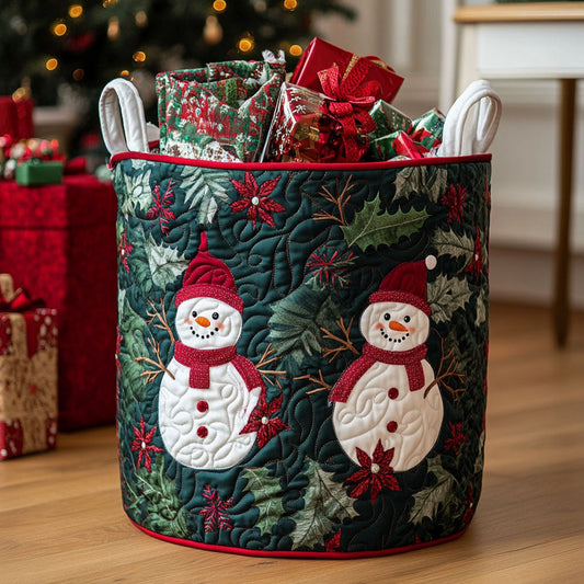 Holly Night Quilted Laundry Basket NCU0PTT1300