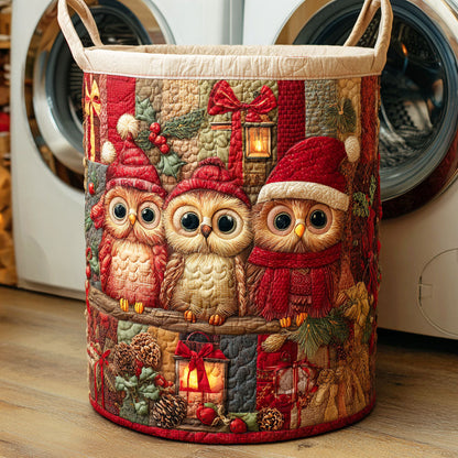 Holly Owl Quilted Laundry Basket NCU0NTD359