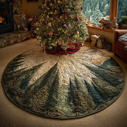 Holly Pine Wilderness Christmas Quilted Tree Skirt NCU0DV1455