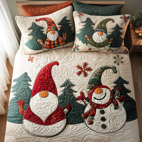 Holly Sparkle 3-Piece Quilted Bedding Set NCU0PTT1623