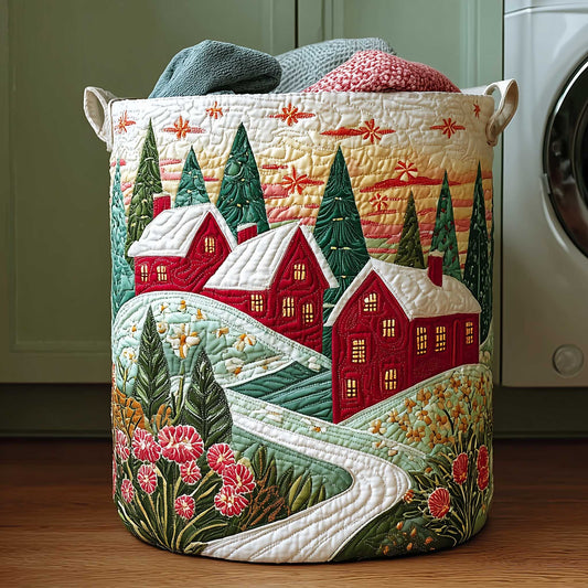 Holly Town Quilted Laundry Basket NCU0HTT009