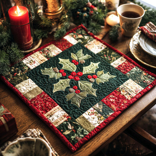 Holly Wreath Table Topper NCU0NTV068