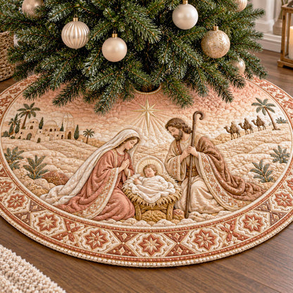 Holy Family Christmas Quilted Tree Skirt NCU0NTD2286