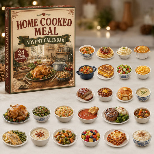 CHRISTMAS KICKOFF 40% OFF - Home Cooked Meal Advent Calendar 2026 - 24-Day Festive Countdown, Acrylic Charms Blind Box - Gift For Cooking Lovers