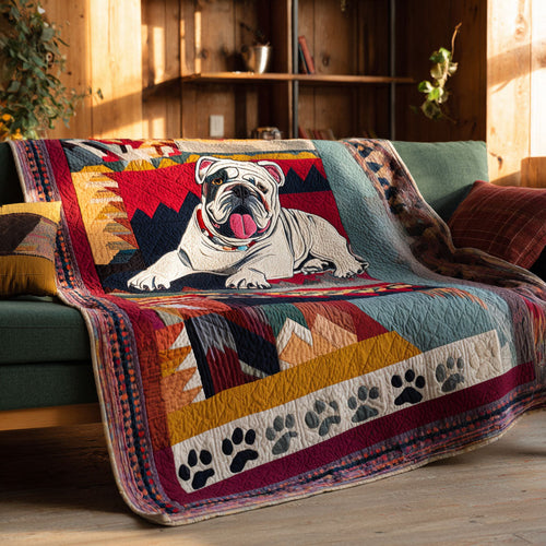 Homebody Bulldog Snuggle Quilted Blanket NCU0PTT2655