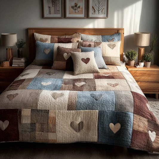 Homebound Love 3-Piece Quilted Bedding Set NCU0DQQ0260