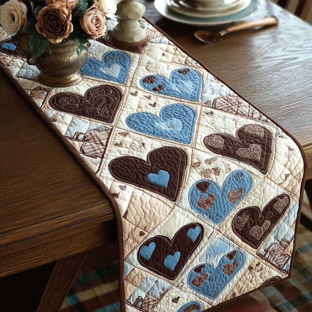 Homegrown Love Mosaic Quilted Table Runner NCU0PTT2776