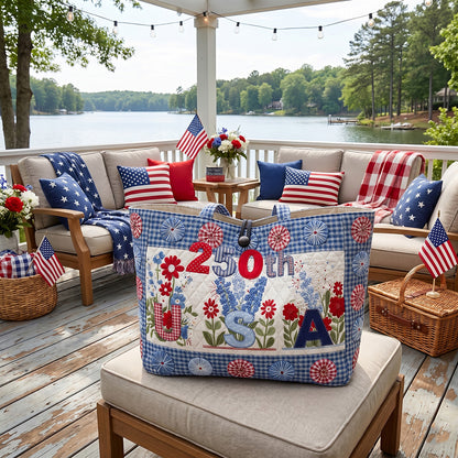 Homestead Americana Quilted Classic Tote Bag NCU0PTT3171