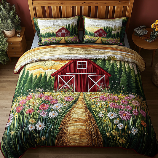 Homestead Bloom 3-Piece Quilted Bedding Set NCU0NVH719