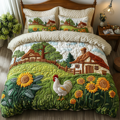 Homestead Delight 3-Piece Quilted Bedding Set NCU0NVH358