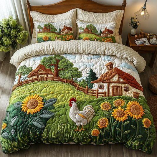 Homestead Delight 3-Piece Quilted Bedding Set NCU0NVH358