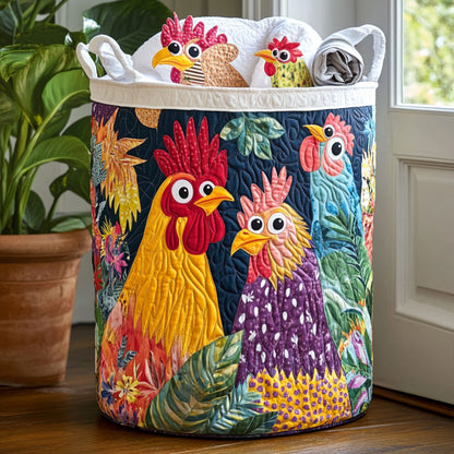 Homestead Hens Quilted Laundry Basket NCU0PTT783